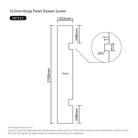 Corner Shower Screen Set 1050mm Front Fully Frameless Shower Screens Arova 