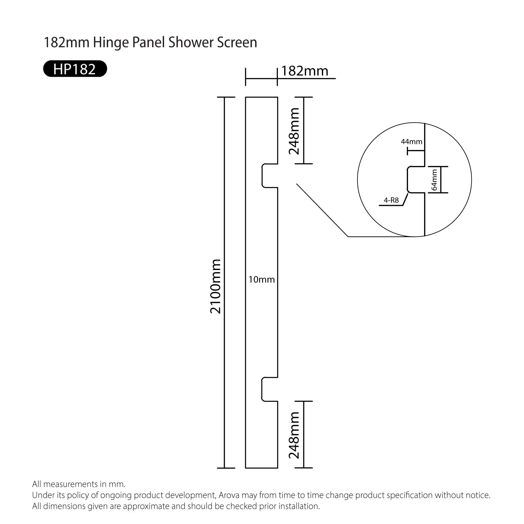 Corner Shower Screen Set 900mm Front Fully Frameless Shower Screens Arova 