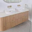 Ellie 1800mm Curved Timber Wall Hung Bathroom Vanity Vanities Arova 