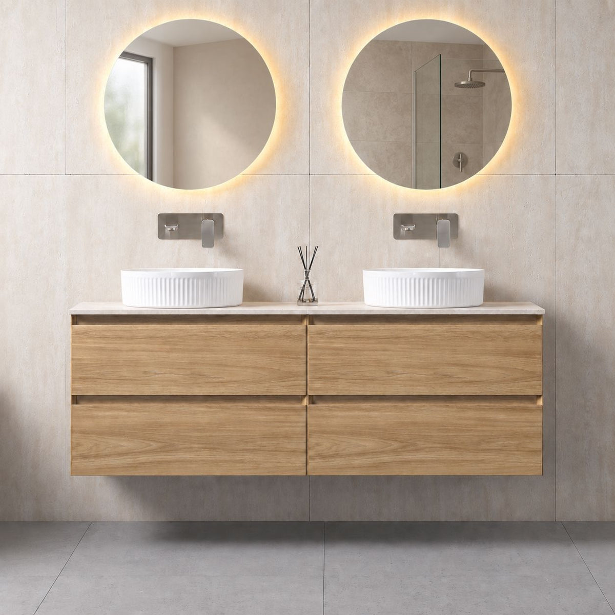 Finley 1500mm Timber Wall Hung Bathroom Vanity Arova 