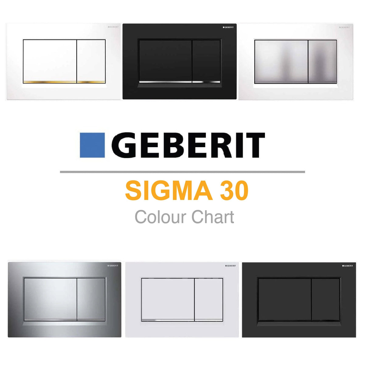 Geberit Sigma 30 Dual Flush Button and Plate - Tone in Tone | A touch of fun Toilets Geberit 