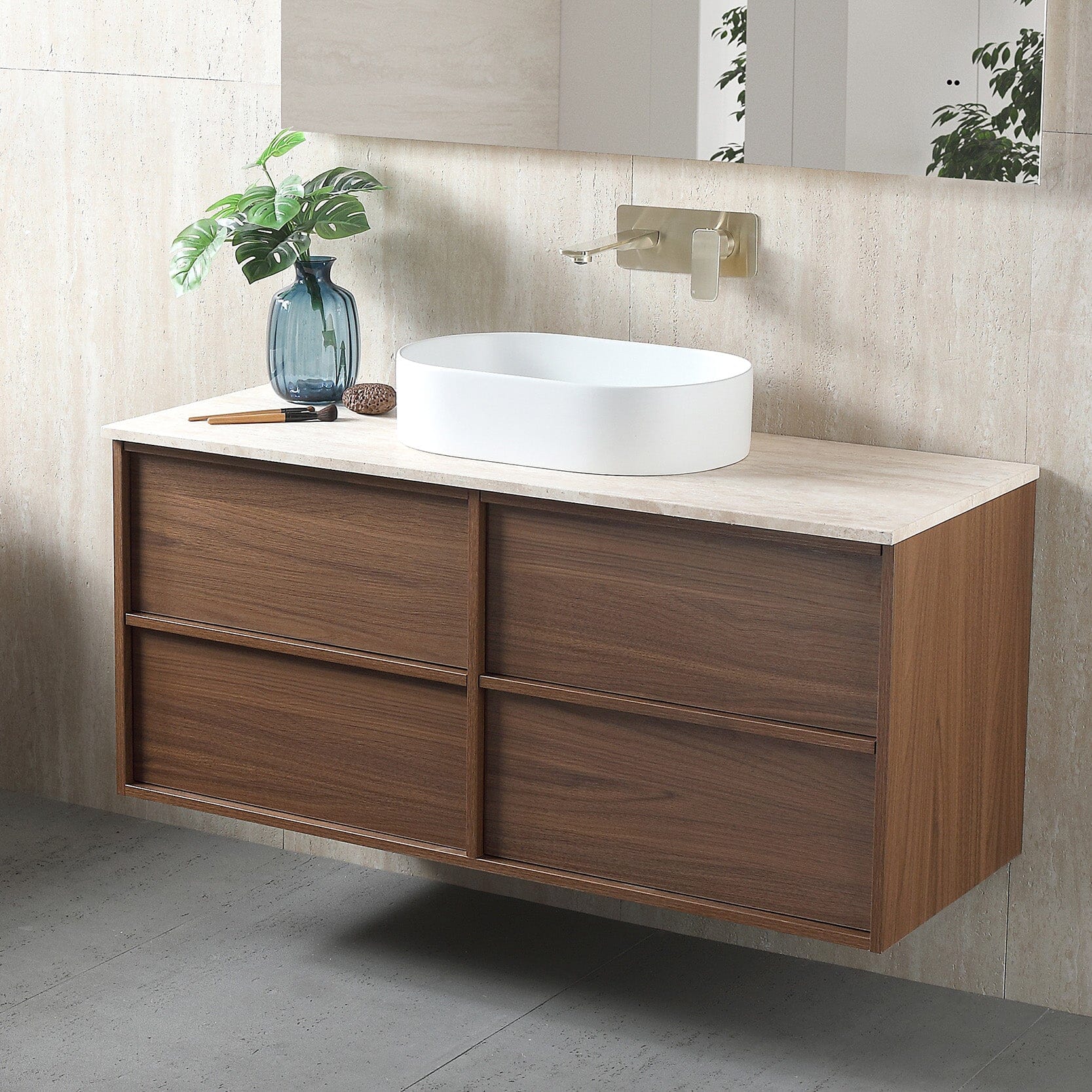 Gino 1200mm Timber Wall Hung Bathroom Vanity Vanities Arova 