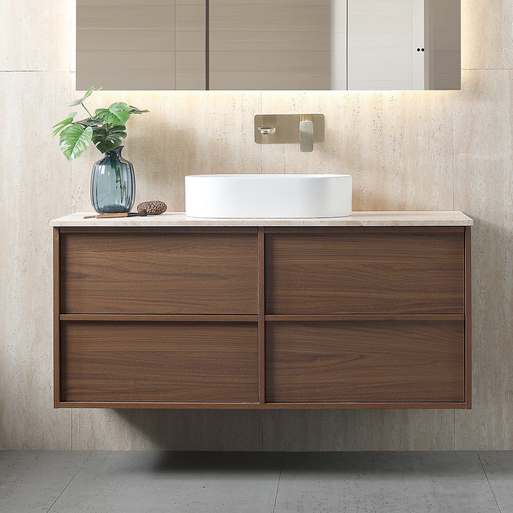 Gino 1200mm Timber Wall Hung Bathroom Vanity Vanities Arova 