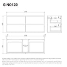 Gino 1200mm Timber Wall Hung Bathroom Vanity Vanities Arova 