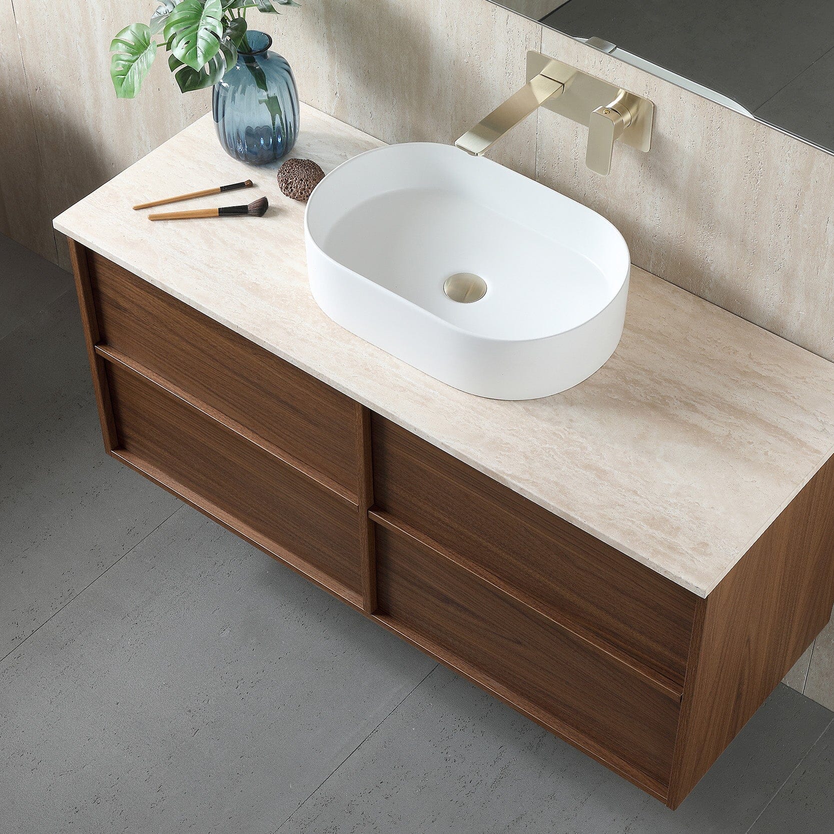 Gino 1200mm Timber Wall Hung Bathroom Vanity Vanities Arova 