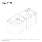 Halo 1200mm Curved Timber Wall Hung Bathroom Vanity Vanities Arova 