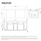 Halo 1200mm Curved Timber Wall Hung Bathroom Vanity Vanities Arova 