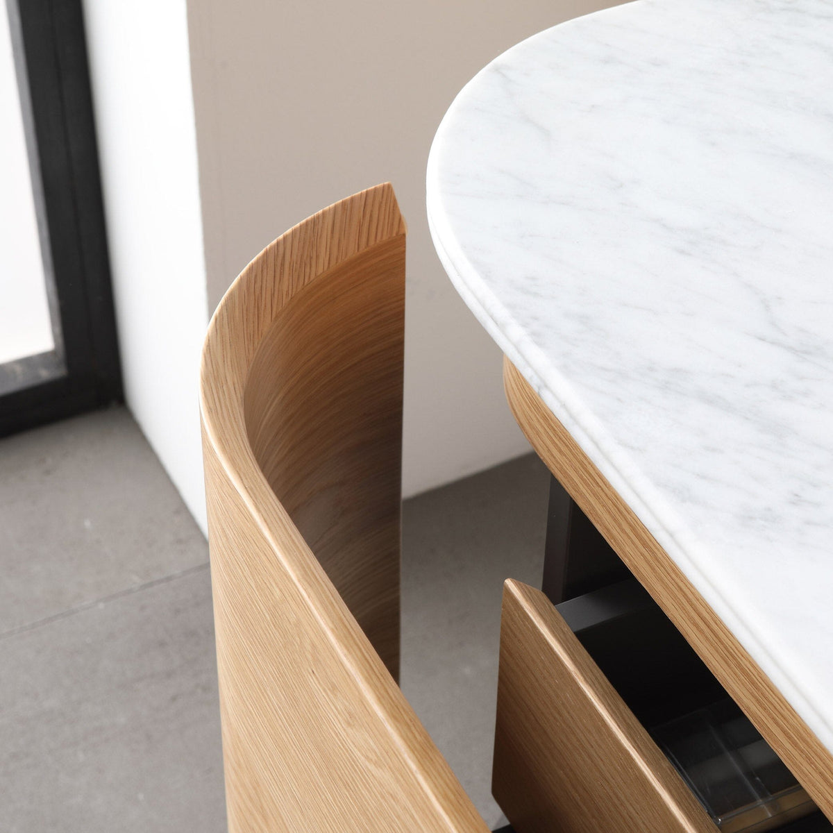 Halo 1500mm Curved Wall Hung Bathroom Vanity + Eira Stone Top Vanities Arova 