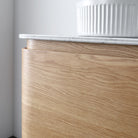 Halo 900mm Curved Timber Veneer Wall Hung Bathroom Vanity Vanities Arova 