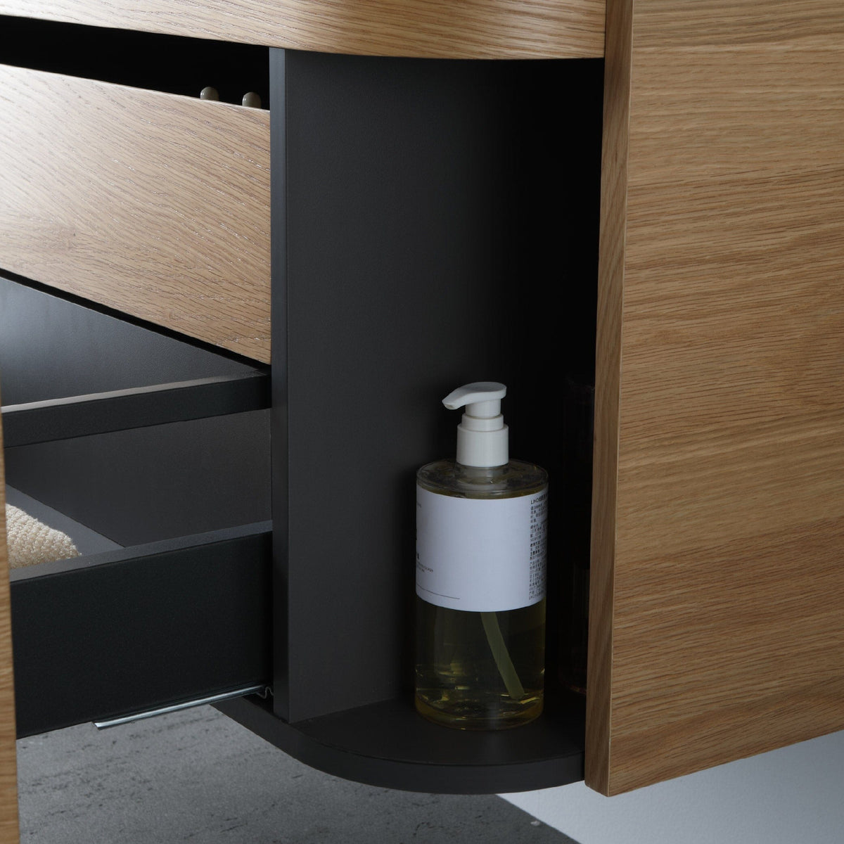 Halo 900mm Curved Wall Hung Bathroom Vanity + Natural Carrara Marble Top Vanities Arova 