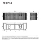 KODI 1500mm Curved Fluted Timber Veneer Wall Hung Bathroom Vanity + Luxe Stone Top Vanities Arova 