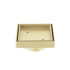 Lexi Square Tile Insert Floor Waste Grate Brushed Gold Arova 