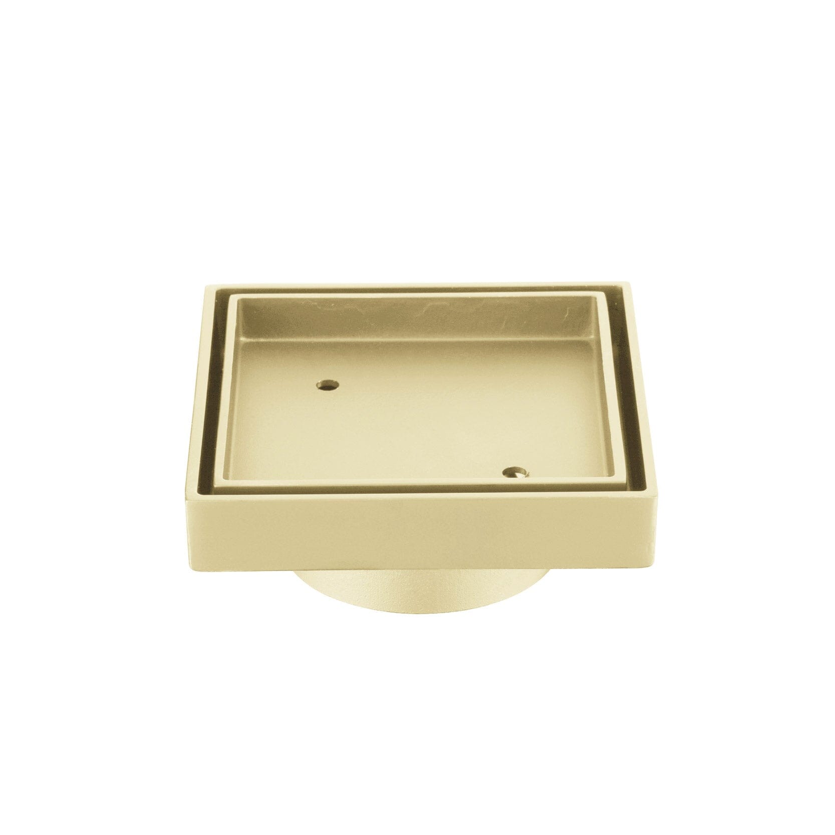 Lexi Square Tile Insert Floor Waste Grate Brushed Gold Arova 