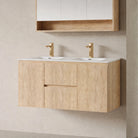 Lorne 1200mm Freestanding Bathroom Vanity + Ceramic Top Double Bowl Arova 