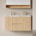 Lorne 1200mm Freestanding Bathroom Vanity + Ceramic Top Double Bowl Arova 