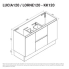 Lorne 1200mm Oak Timber Freestanding Bathroom Vanity Arova 