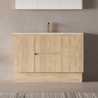 Lorne 1200mm Oak Timber Freestanding Bathroom Vanity Vanities Arova 