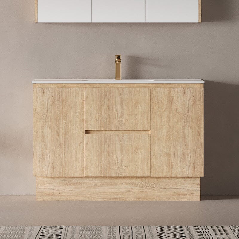 Lorne 1200mm Oak Timber Freestanding Bathroom Vanity Vanities Arova 