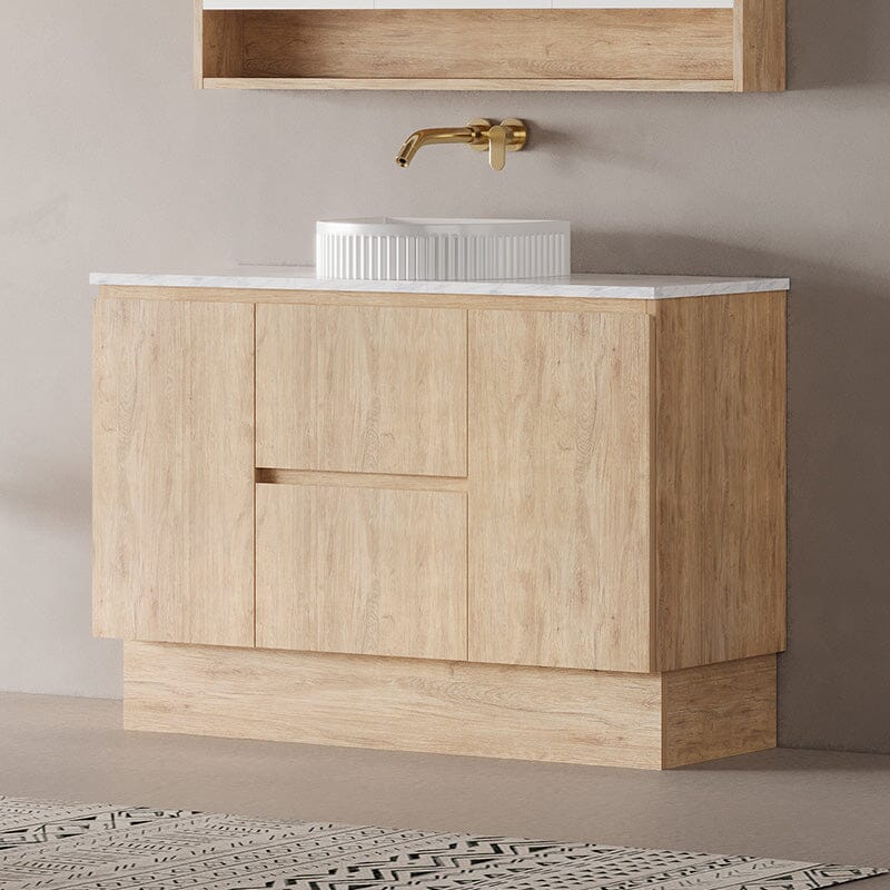 Lorne 1200mm Oak Timber Freestanding Bathroom Vanity Vanities Arova 