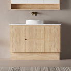 Lorne 1200mm Oak Timber Freestanding Bathroom Vanity Vanities Arova 