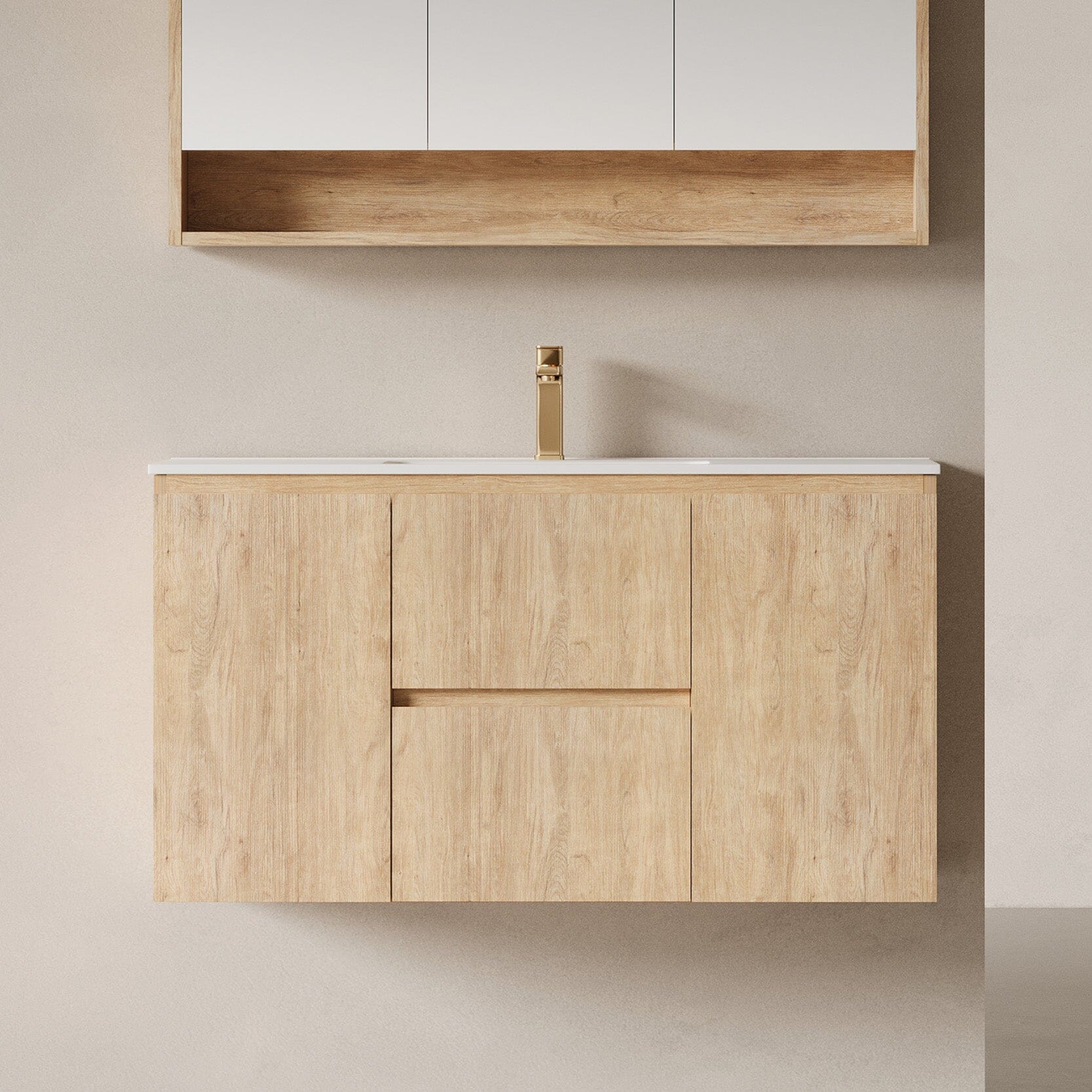 Lorne 1200mm Timber Wall Hung Single Vanity Vanities Arova 