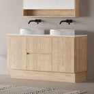 Lorne 1500mm Oak Timber Freestanding Bathroom Vanity Vanities Arova 
