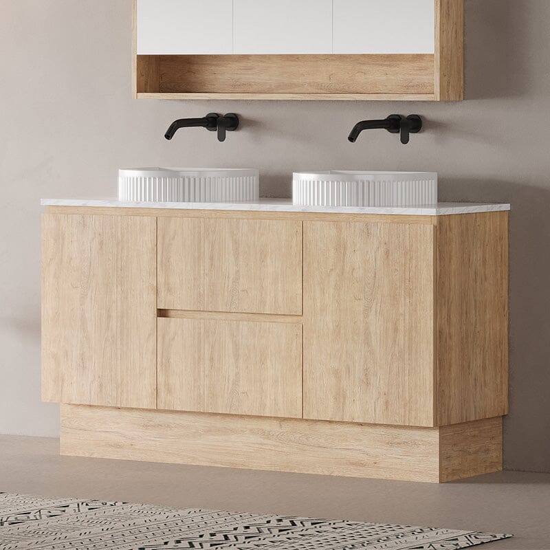 Lorne 1500mm Oak Timber Freestanding Bathroom Vanity Vanities Arova 