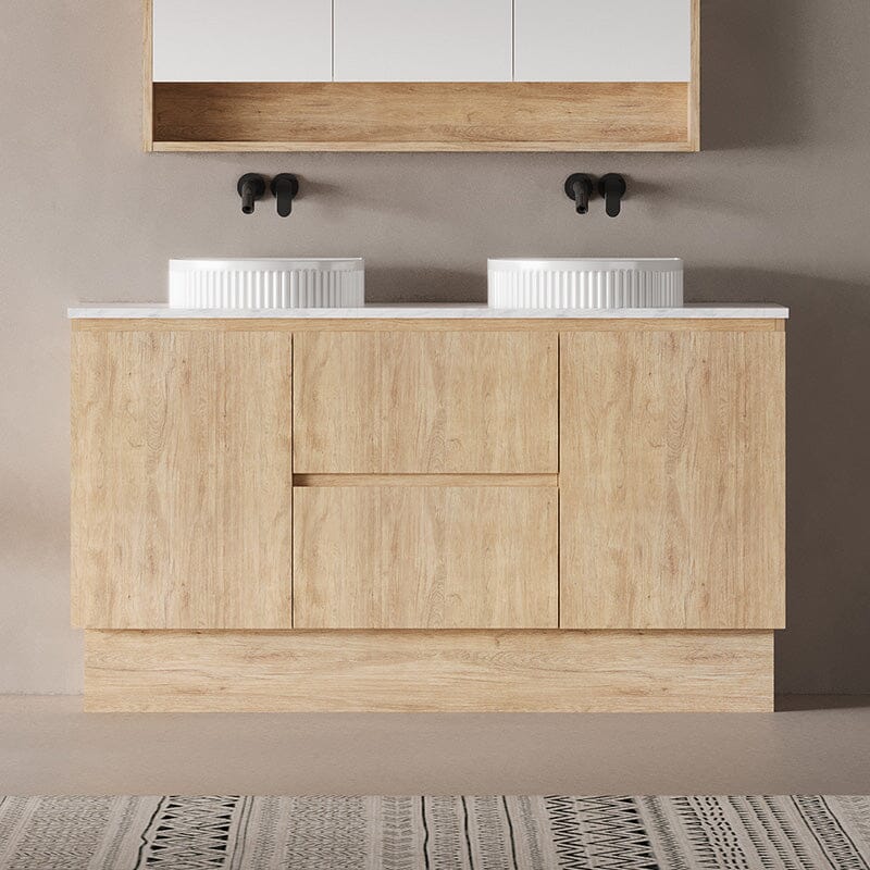 Lorne 1500mm Oak Timber Freestanding Bathroom Vanity Vanities Arova 