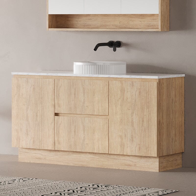 Lorne 1500mm Oak Timber Freestanding Bathroom Vanity Vanities Arova 