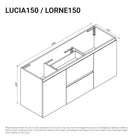 Lorne 1500mm Oak Timber Wall Hung Vanity Vanities Arova 