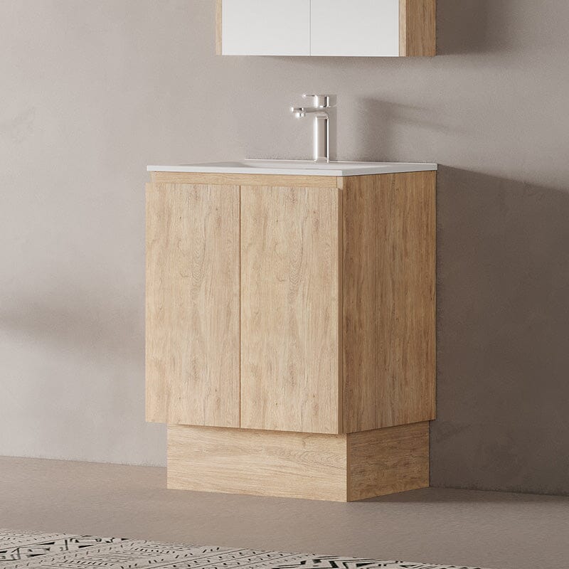 Lorne 600mm Oak Timber Freestanding Bathroom Vanity Vanities Arova 