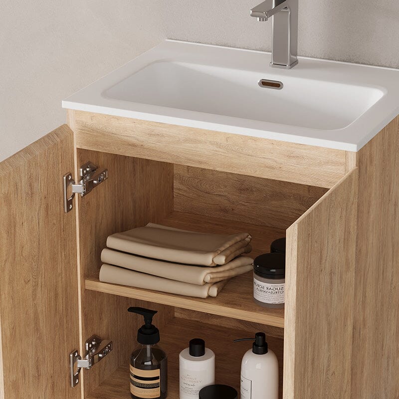 Lorne 600mm Oak Timber Freestanding Bathroom Vanity Vanities Arova 