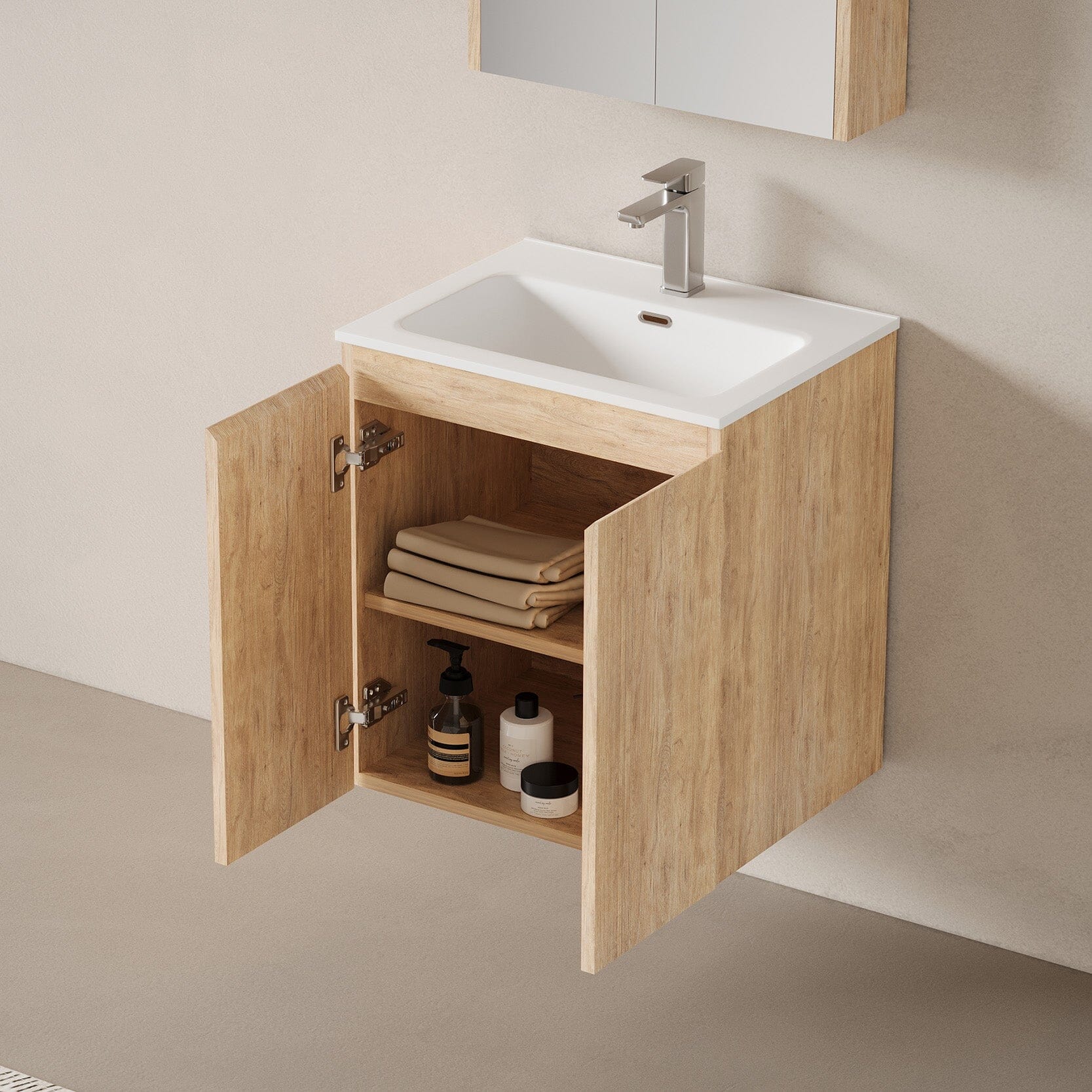 Lorne 600mm Timber Wall Hung Vanity Vanities Arova 