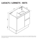 Lorne 750mm Oak Timber Freestanding Bathroom Vanity Arova 