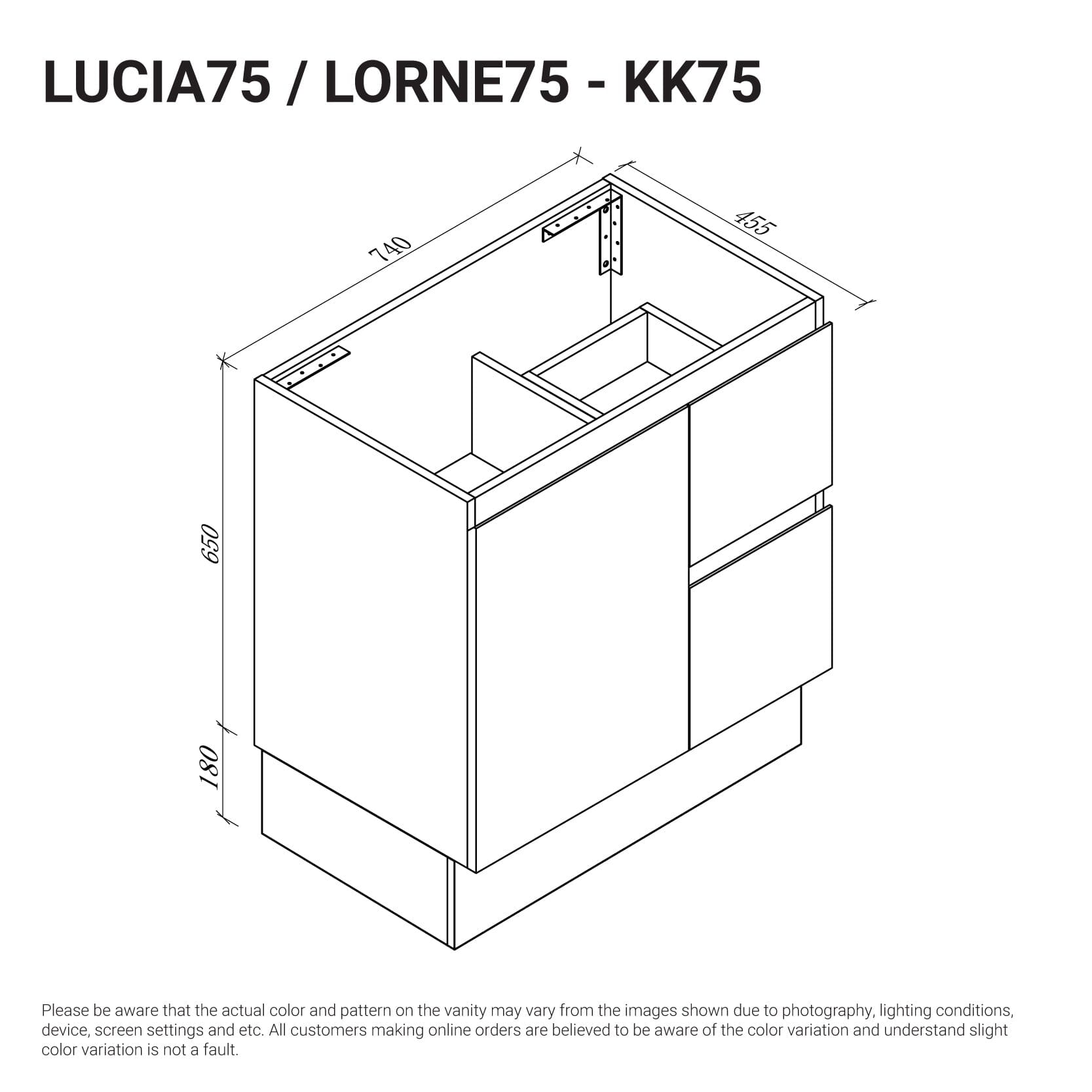 Lorne 750mm Oak Timber Freestanding Bathroom Vanity Arova 