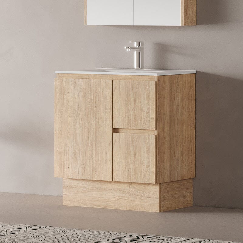 Lorne 750mm Oak Timber Freestanding Bathroom Vanity Vanities Arova 