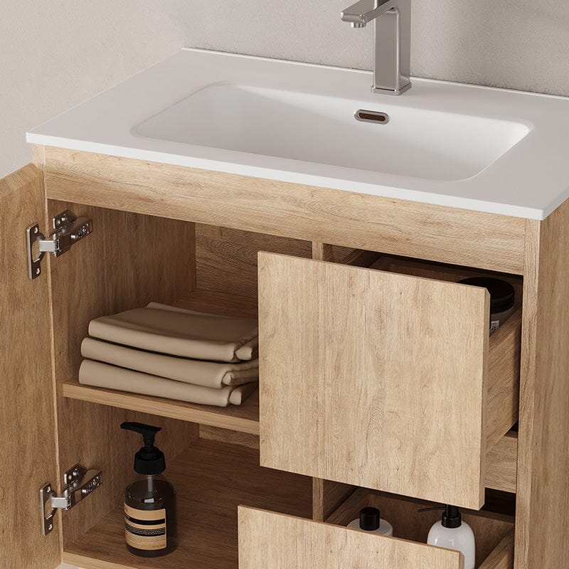 Lorne 750mm Oak Timber Freestanding Bathroom Vanity Vanities Arova 
