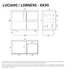 Lorne 900mm Oak Timber Freestanding Bathroom Vanity Arova 