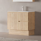 Lorne 900mm Oak Timber Freestanding Bathroom Vanity Vanities Arova 