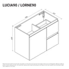 Lorne 900mm Oak Timber Wall Hung Vanity Vanities Arova 
