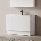 Lucia 1200mm Freestanding Bathroom Vanity Matte White Vanities Arova 