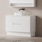 Lucia 1200mm Freestanding Bathroom Vanity Matte White Vanities Arova 