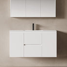 Lucia 1200mm Wall Hung Bathroom Vanity Matte White Vanities Arova 