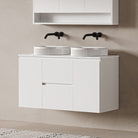 Lucia 1200mm Wall Hung Bathroom Vanity Matte White Vanities Arova 