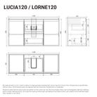 Lucia 1200mm Wall Hung Bathroom Vanity Matte White Vanities Arova 