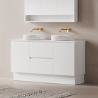 Lucia 1500mm Freestanding Bathroom Vanity Matte White Vanities Arova 