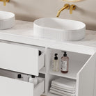 Lucia 1500mm Wall Hung Bathroom Vanity Matte White Vanities Arova 