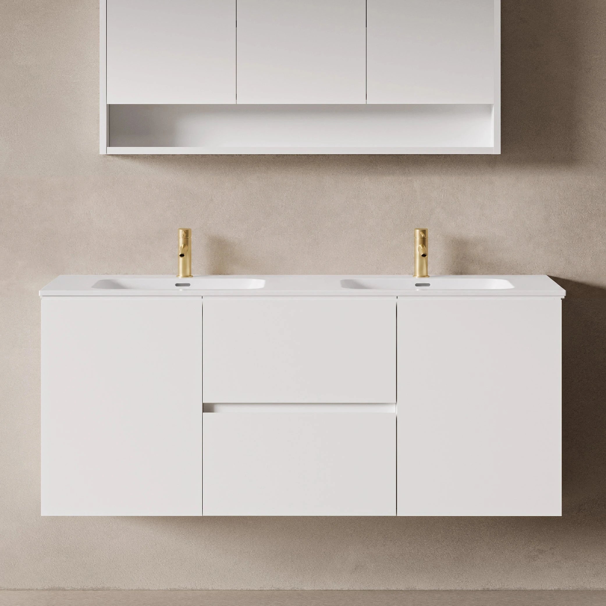 Lucia 1500mm Wall Hung Vanity + Ceramic Top Arova 