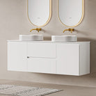 Lucia 1800mm Wall Hung Bathroom Vanity Matte White Vanities Arova 