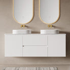 Lucia 1800mm Wall Hung Bathroom Vanity Matte White Vanities Arova 